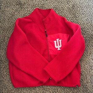 Indiana University Red Fleece Puffer Jacket
